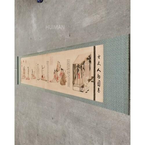 Chinese Calligraphy And Painting Person Scroll Painting Handicraft Home Decoration