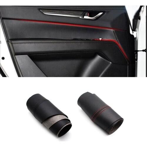 For Mazda CX-5 2017 2018 Microfiber Leather Interior Door Panel Cover Sticker Trim