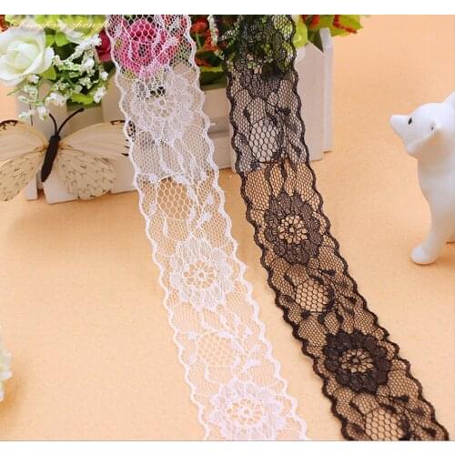 MLAEY 2Yard/Lot Lace Ribbon Off White Lace Fabric Polyester Garment Accessories Clothes Accessories Lace Trimmings 32