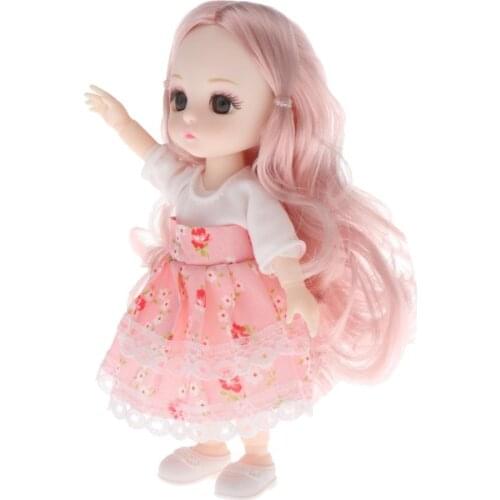 New 16cm BJD doll articulated doll face clothes full set Style8 and Style9
