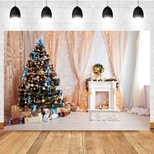 Laeacco Indoor Christmas Tree Gift Carpet Birthday Portrait Photography Backdrop Photographic Photo Background For Photo Studio