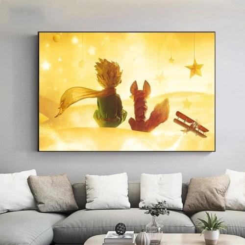 Wall Art Canvas Painting Hd Print The Little Princes Poster Home Decor Nursery Wall Picture for Kids Children Room Decor Modular