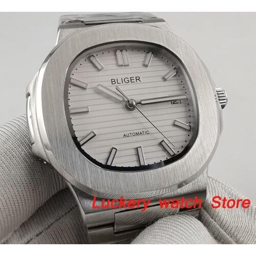 The New 39mm bliger white dial luminous mens watch saphire glass Automatic wrist watch-BA146