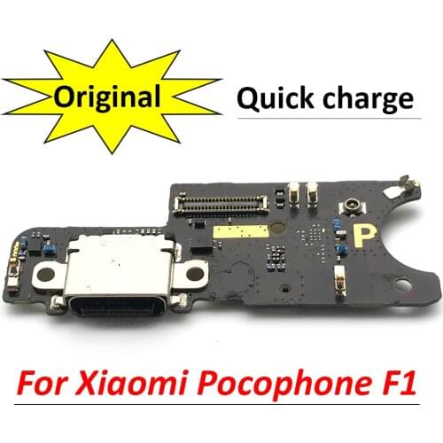 Original For Xiaomi Pocophone Poco F1 USB Charging Connector Board Port Dock With Microphone Flex Cable