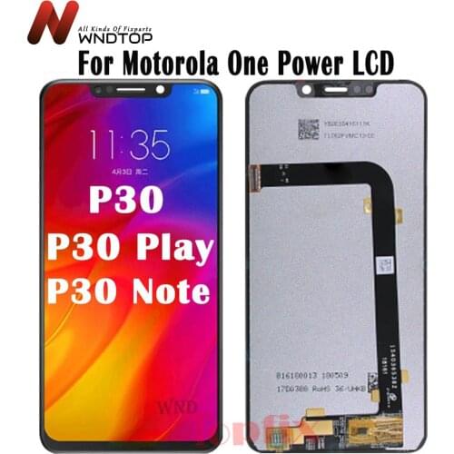 Original For Motorola Moto P30 Note XT1941 LCD One Power Display Touch Screen Sensor Digiziter Assembly For Moto P30 Play LCD