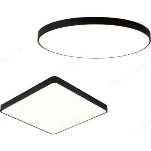 BLUBBLE Ultra-thin Practical LED Ceiling Lamps Iron Square Round Black/white Ceiling Lights for Living Room Bedroom Indoor