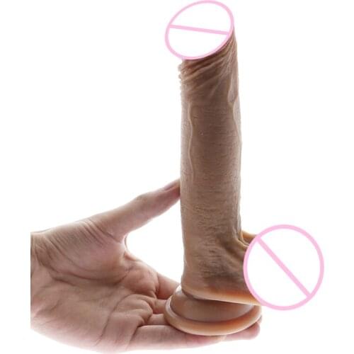 19cm Realistic Dildo No Vibrator Sex Toys Butt Plug Strap On Penis Suction Cup Silicone G Spot Massage Masturbation For Women