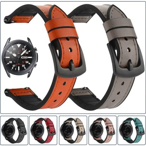 Silicone Leather Band for Samsung Galaxy Watch 3 41/45mm Bracelet for Galaxy Watch 42/46mm Wrist Strap Watchband Belt 20mm 22mm