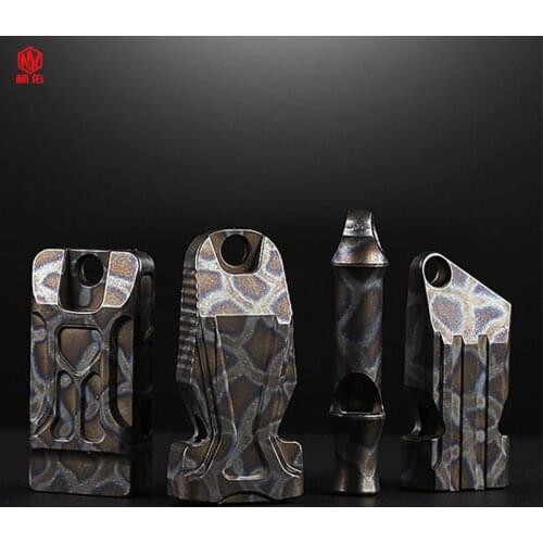 1PC Portable Titanium Alloy Whistle Coach Training Outdoor High Decibel Popping High Frequency Camping Rescue Tweeter Whistle