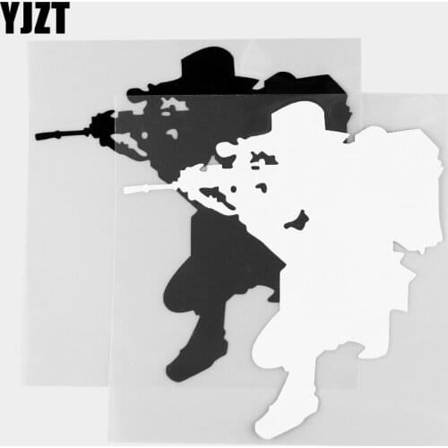 YJZT 15.7×14.2CM Electric Motorcycle Sticker Special Soldier Vinyl Decal Cool Body Exterior Decoration Black / Silver 20C-0351