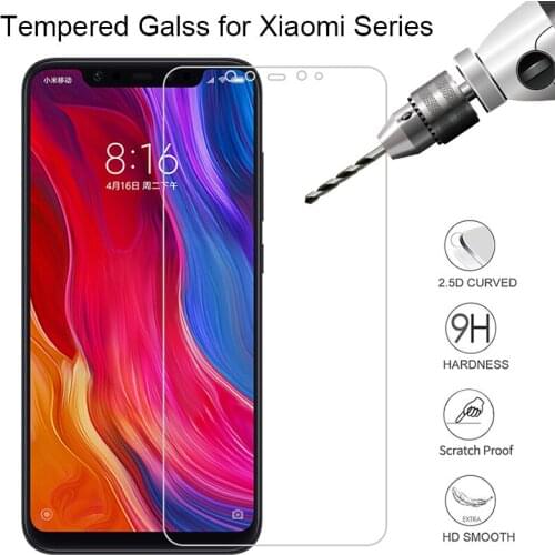Screen Toughed Glass for Xiaomi Pocophone F1 Tempered Glass for Xiaomi Mi A2 Lite Mi5X Mi6X Mi8 SE Glass on Mi A1 Note 3 Mix 2