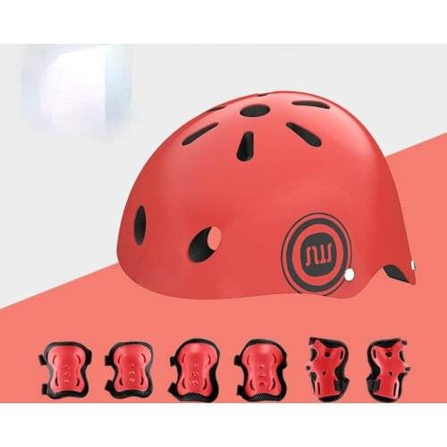 TT Roller Skating Protective Gear Childrens Helmet Riding Full Set Instrument Skateboard Skating Balance Car Anti-Fall Knee Pad