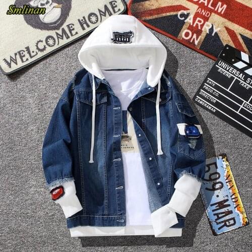 Smlinan Hooded Denim Basic Jacket Women Spring Autumn Plus Size Loose Caot Female Bomber Streetwea Casual Jacket Outerwear