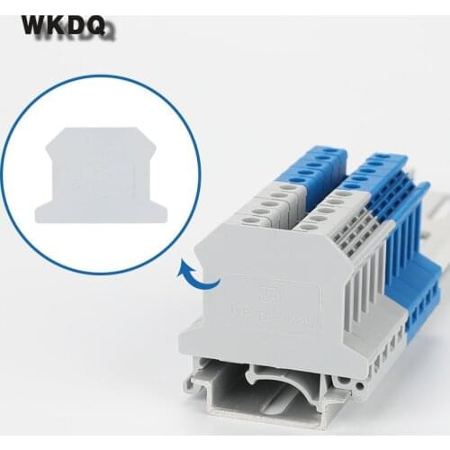 10pcs D-UK 2.5 UK Terminal Block End Cover Din Rail Terminal Blocks End Cover Plate For UK2.5 Connector