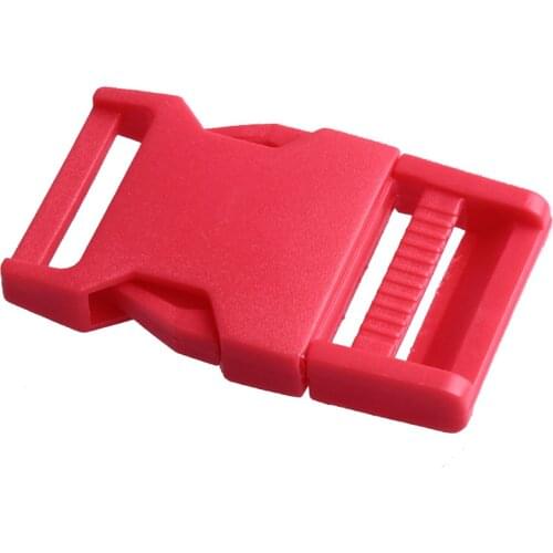 10pcs/lot 1" 25mm Wide Red Contoured Side Release For Paracord Bracelet Plastic Buckle