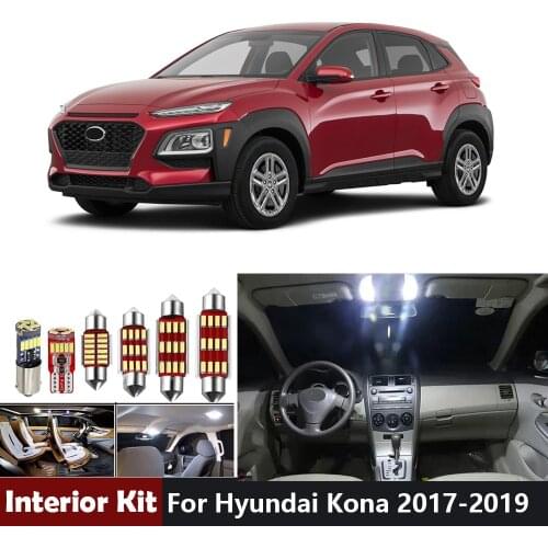 14Pcs Canbus Error Free Led Interior Lighting Bulbs For Hyundai Kona 2017 2018 2019 Dome Map Trunk Vanity Mirror Light