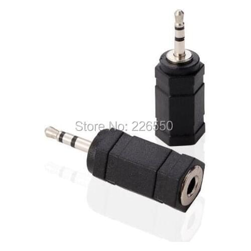2.5mm Female to 3.5mm Male / 3.5 Female to 2.5 Male Stereo Audio Socket Headphone Headset Converter Adapter Jack *1000pcs/lot
