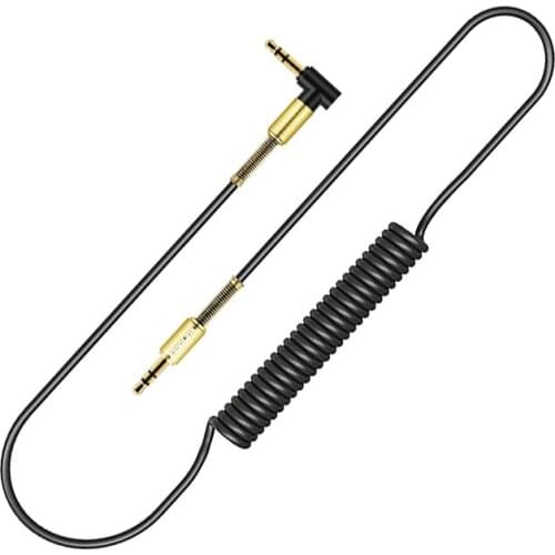 3.5MM Audio Spring Extendable Cable 3.5 Jack To Jack AUX Cable Headphone Beats Speaker For iPhone Car Male to Male AUX Cord 1.5M