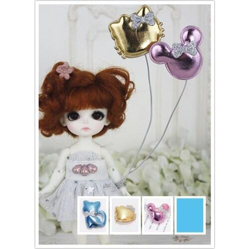 3pcs/lot Cute Mini Simulation Balloon Accessories for 1/6 1/8 BJD, Lati, Blyth, Azone, Licca Doll