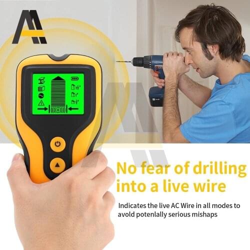 3 In 1 Sensor Wall Scanner Pipe Electronic Stud Locator Wood Joist Wall Scanner Finder Pipe Wire Detector Metal Detector Tools