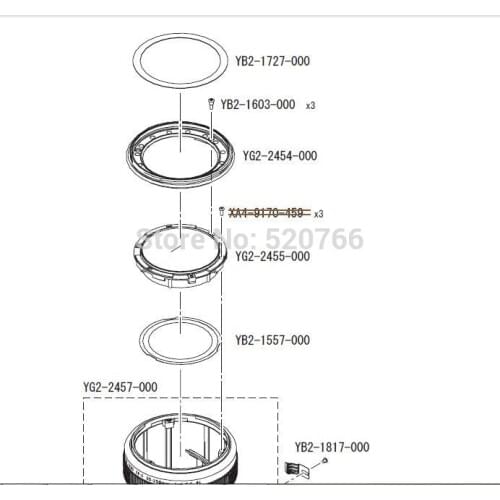 90%new There is no scratch for Cano lens EF-S 55-250mm 4-5.6 IS LENS ASS Y 1ST GROUP 55-250 front lens YG2-2455-000