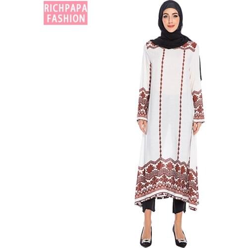 Abaya Turkey Saudi Arabic Top Mujer Muslim Long Womens Tops Ropa Musulmana Mujer Islam Clothing Vetement Femme Robe Musulmane