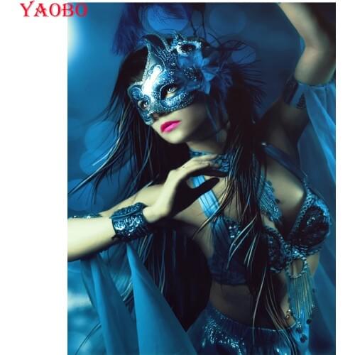 Diy,Full,square,round drill,Diamond Painting,Stitch Cross,mask,woman,girl,wall sticker Diamond Embroidery mosaic Party decor