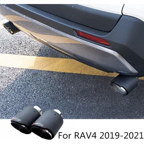 Car Tail Pipes Exhaust Pipe Silencer Frame Cover For Toyota RAV4 RAV-4 2019 2020 2021 Muffler Modification Car Decoration