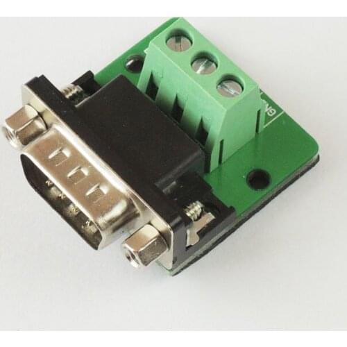 Free shipping DB9 male 9 Pin Port Signals Breakout Board Screw terminals adapter plate