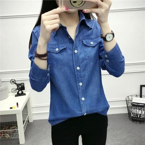 Fafallduo Womens Denim Shirts