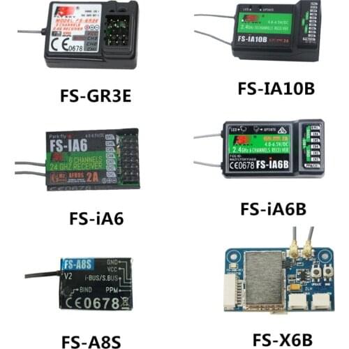 Flysky FS-GR3E FS-A3 FS-A6 FS-R6B FS-X6B FS-iA6 FS-iA6B FS-BS6 FS-A8S FS-R9B FS-iA10 FS-iA10B Rc Receiver for Flysky Transmitter