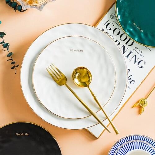 Phnom Penh ceramic plate family dessert Western plate creative hotel tableware