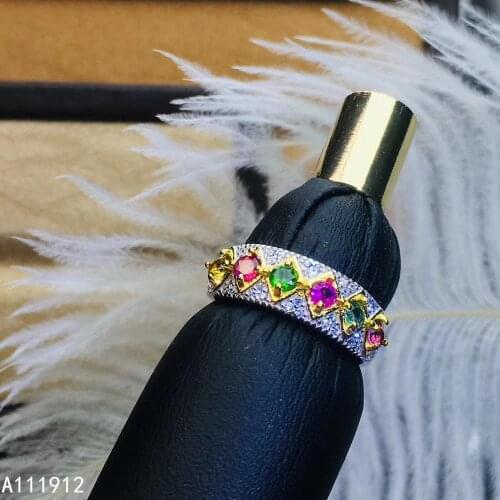 KJJEAXCMY fine jewelry natural Tourmaline 925 sterling silver new women ring support test fashion