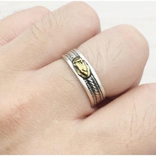 925 Sterling Silver Jewelry For Men Lucky Brave Fine Jewelry Party Ring Virgin Mary Ring