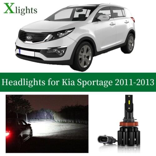 Xlights For Kia Sportage 2011 2012 2013 Led Headlight Bulbs Low High Beam Canbus Car Front Lamp Headlamp Auto Light Accessories