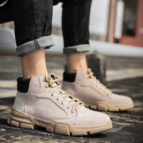 Platform lether comfortable scarpa men casual sole mens Winter leather uomo boots quality thick vintage hombre winter official