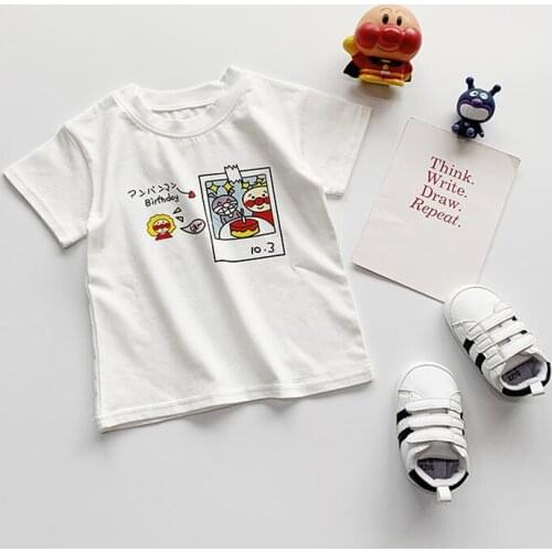Summer 2020 Casual Cartoon T-Shirt Solid T-Shirts For Girls High Quality Fashion Clothes