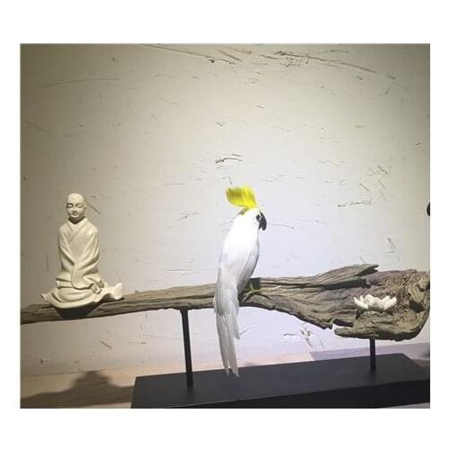 Small cute simulation bird model polyethylene & furs white parrot gift about 20cm 0662