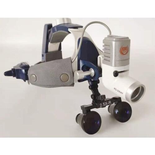 Medical Loupes 2.5/3.5X420mm Binocular Magnifier+5W LED Medical Headlight Surgical Headlamp Illuminator 2 Battery