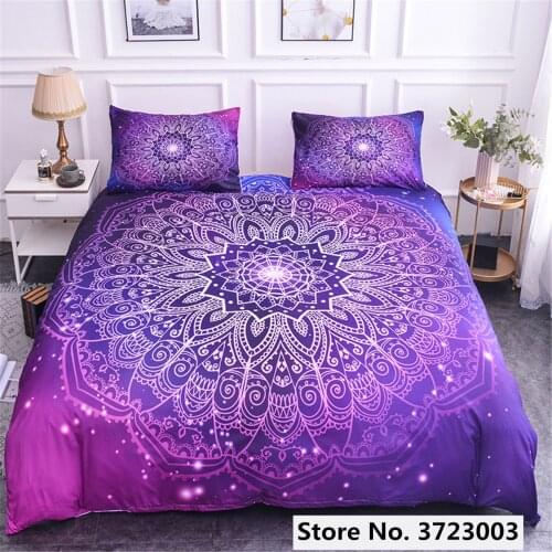 Fashionable Mandala Printed Bedding Collection Bohemian Style Quilt Cover Collection Extra-large Size Quilt Bedding