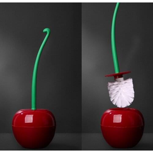 Cherry Shape Toilet Brush Holder Sets Floor-Standing Cleaning Brush For Toilet WC Bathroom Household Supplies Accessories Set