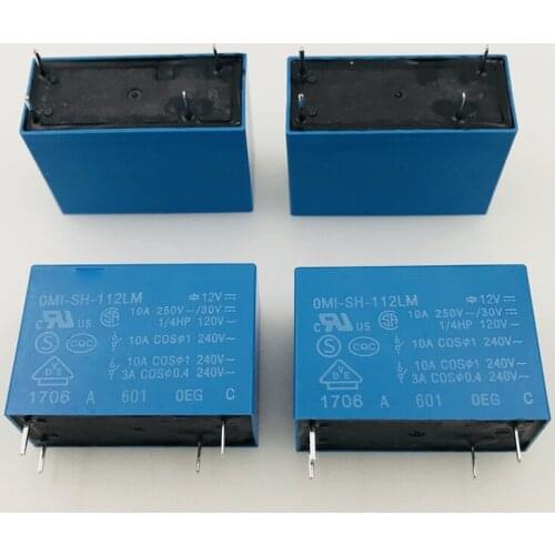 New relay 10pcs/lot Power Relay OMI-SH-112LM 12V 10A 4PIN