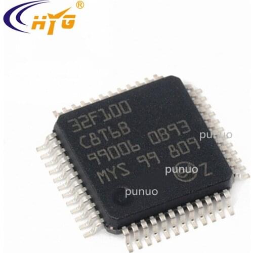 Original Authentic STM32F100C8T6B Encapsulation LQFP48 32-bit MCU Microcontroller ADC 16-128K Flash Memory Single Chip 12 Timers