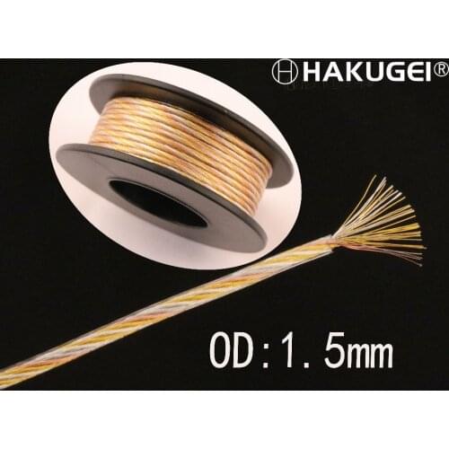 7n silver plated single crystal copper plated sterling silver OD:1.5MM 1meter