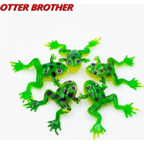 5pcs Floating Frog Lure Fishing Lures 40mm 2.4g Silicone Soft Frog Bait Artificial Lifelike SwimBait Pesca Carp Fishing Tackle