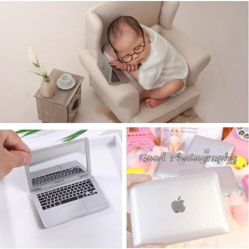 Photography Prop Mini Laptop Newborn Baby Shoot Accessory Creative Props Baby Modern Theme Photography Decoration Novel Ornament