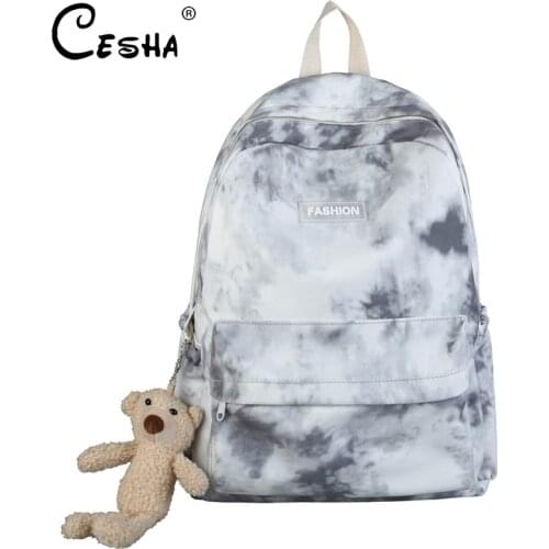 Fashion Tie-dye Gradient Color School Backpack High Quality Durable Fabric Laptop Backpack Pretty Style Female Travel Backpack