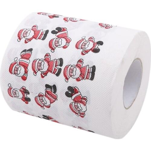 Hot Santa Merry Christmas Patterns Paper Towels Toilet Paper Bulk Rolls Bathroom Tissue Soft