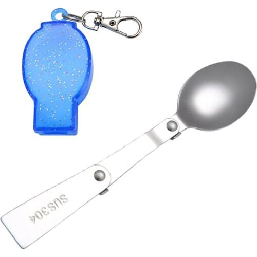 Foldable Spoon Travel Utensil Stainless Pocket Spoon Foldable Spoon Travel Utensil Stainless Pocket Spoon