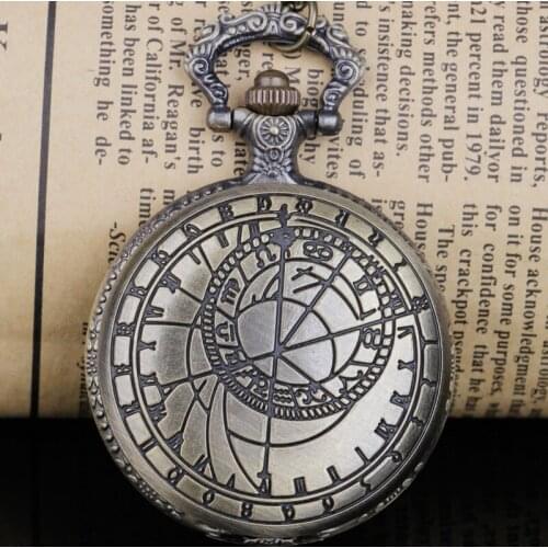 Steampunk Theme Design Quartz Pocket Watch Analog Pendant for Boy Delicately Carved Gift for Pocket Watch